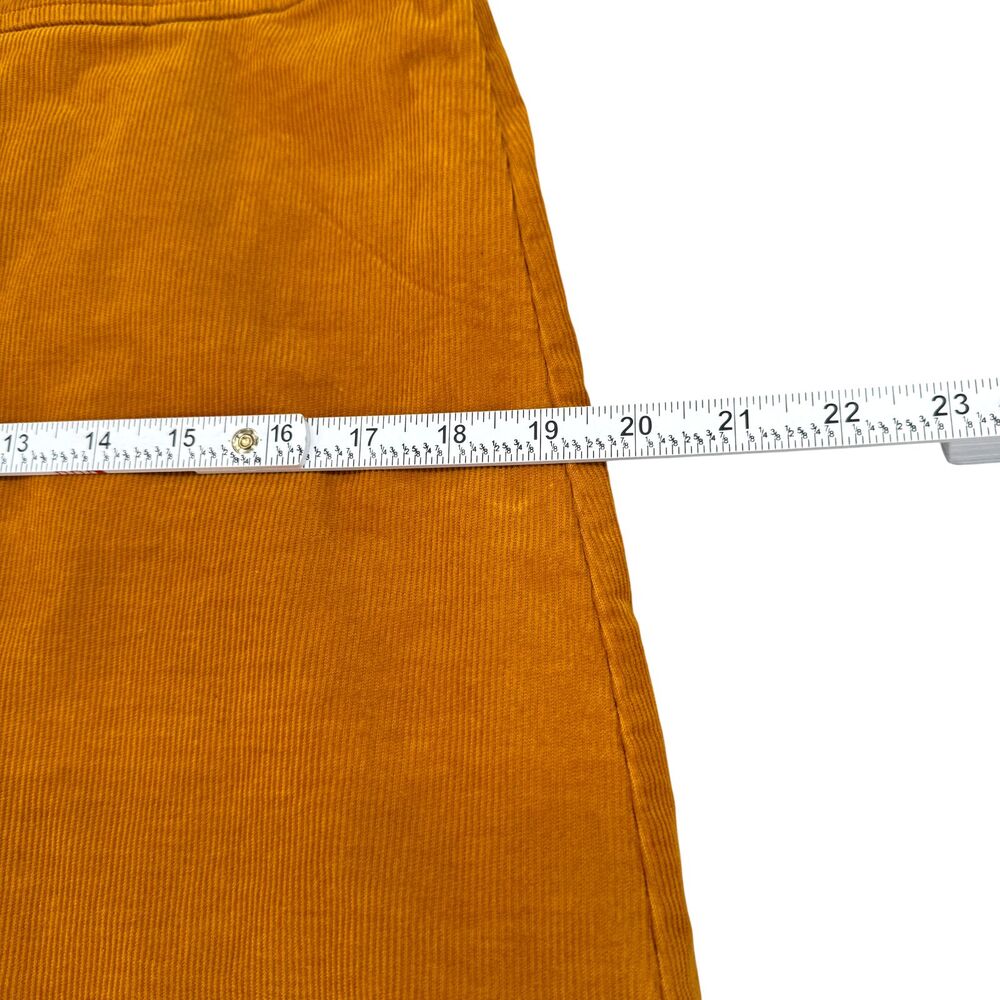 J Crew Corduroy A-Line Skirt Size 8 Yellow Mini Zip Lined Cotton G8210 Academia - Picture 9 of 12